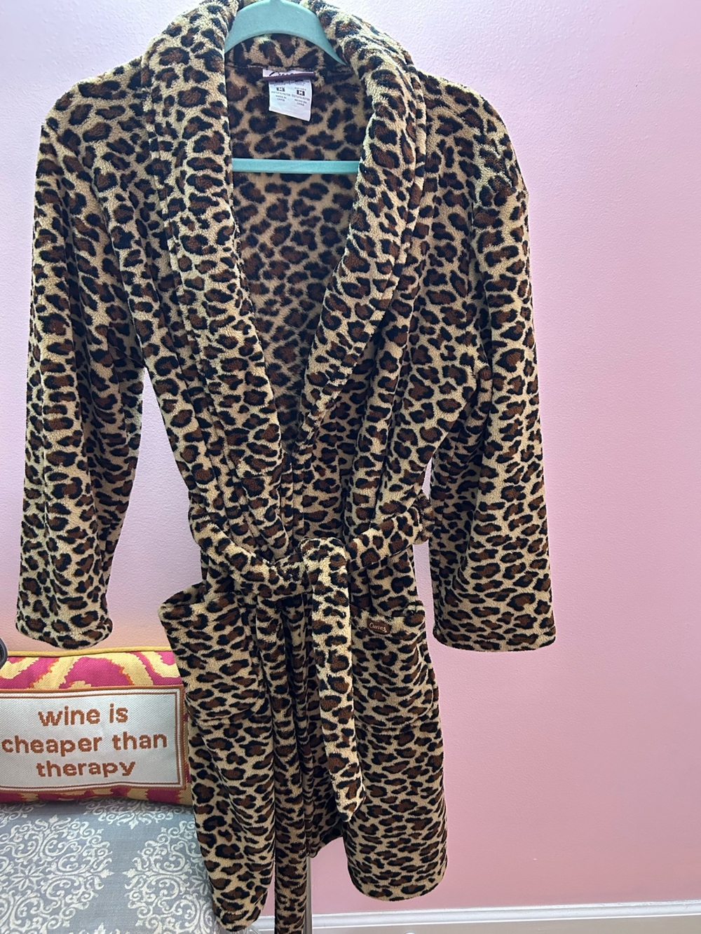 Leopard Print Plush Robe